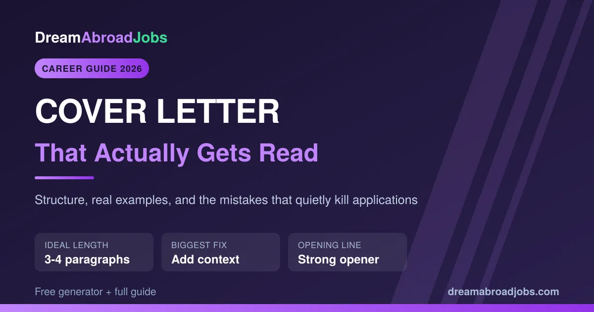 How to write a cover letter that gets read - 2026 guide